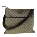 GUCCI GG Canvas Shoulder Bag PVC Leather Beige ki2436
