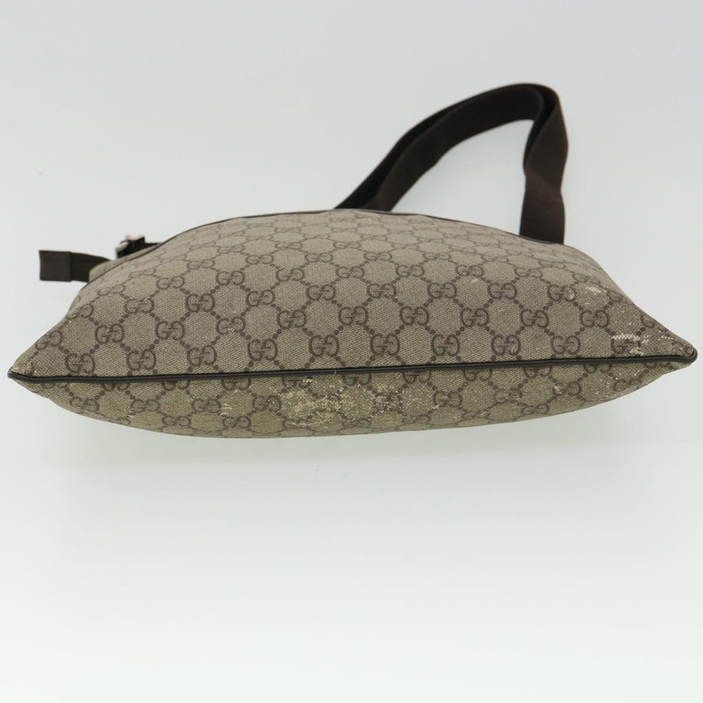 GUCCI GG Canvas Shoulder Bag PVC Leather Beige ki2436