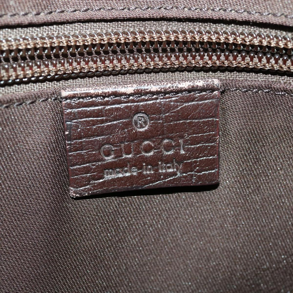 GUCCI GG Canvas Shoulder Bag PVC Leather Beige ki2436