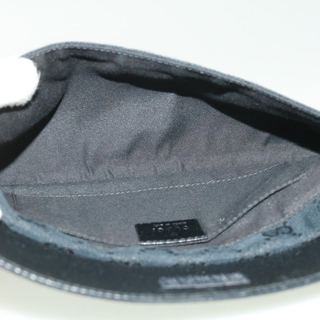 GUCCI GG Canvas Shoulder Bag Black ki2481