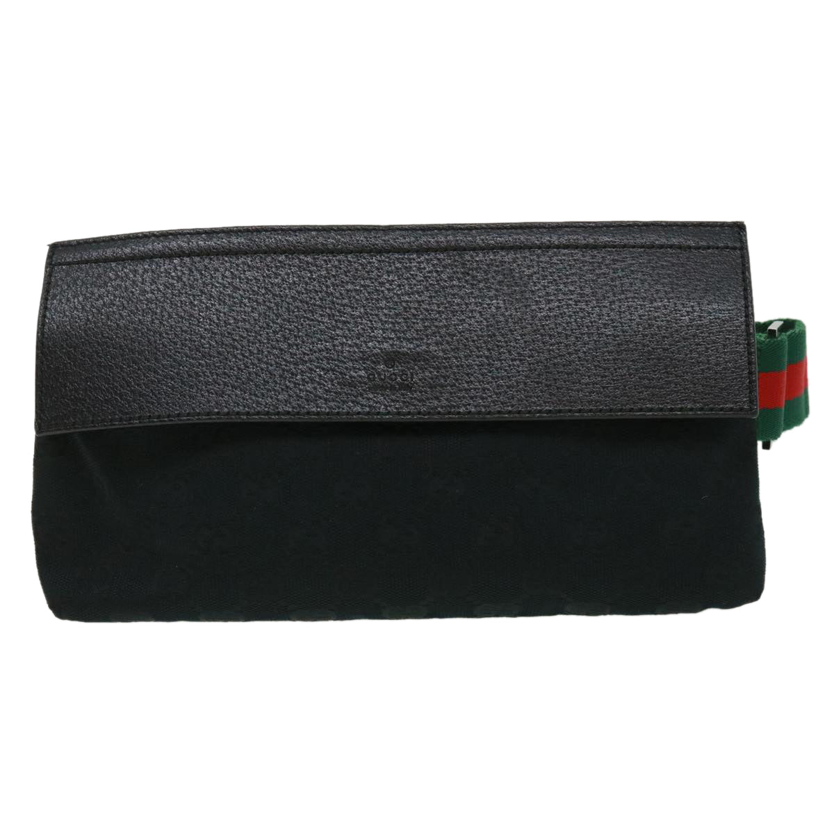 GUCCI GG Canvas Shoulder Bag Black ki2481