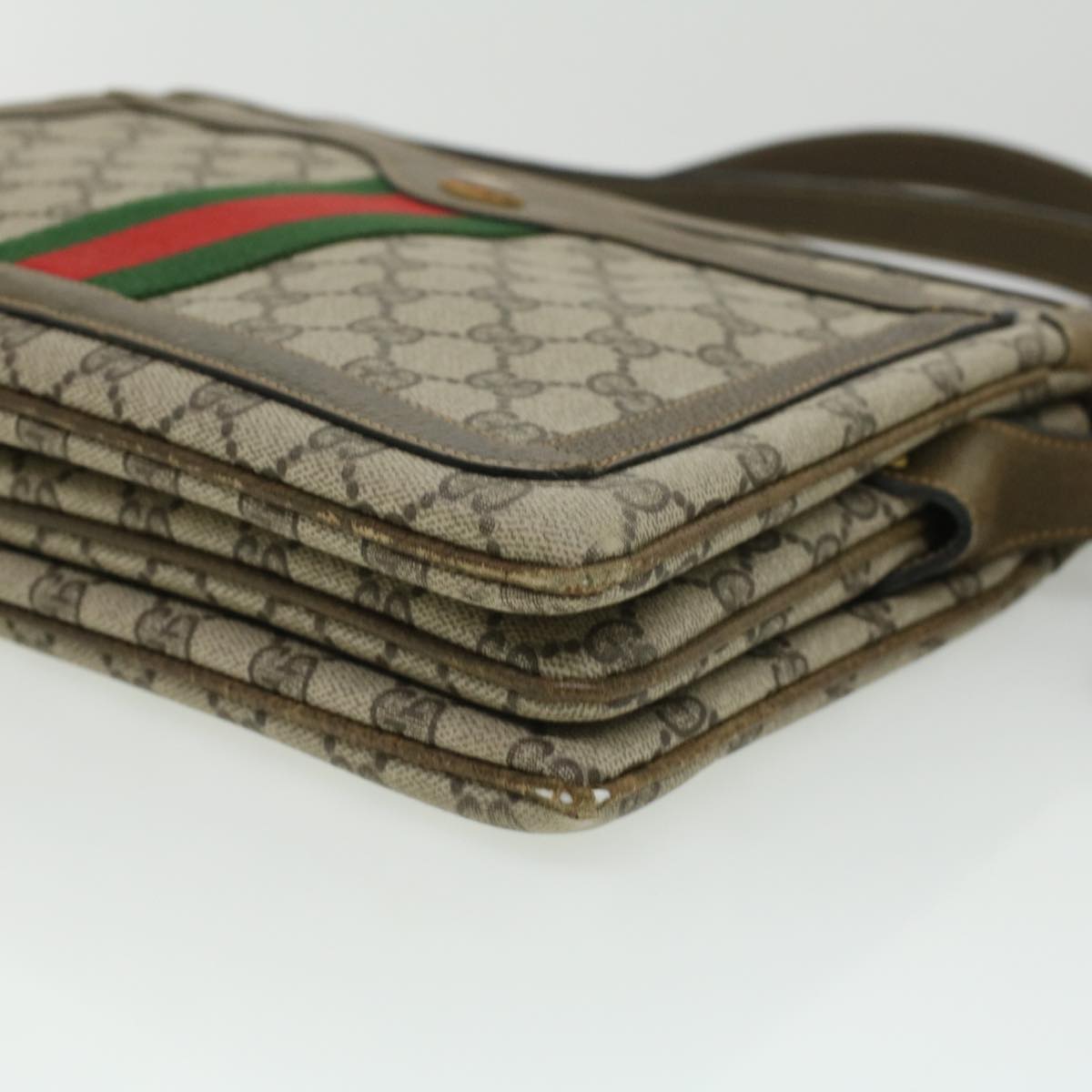GUCCI GG Canvas Web Sherry Line Shoulder Bag Beige Red Green ki2512