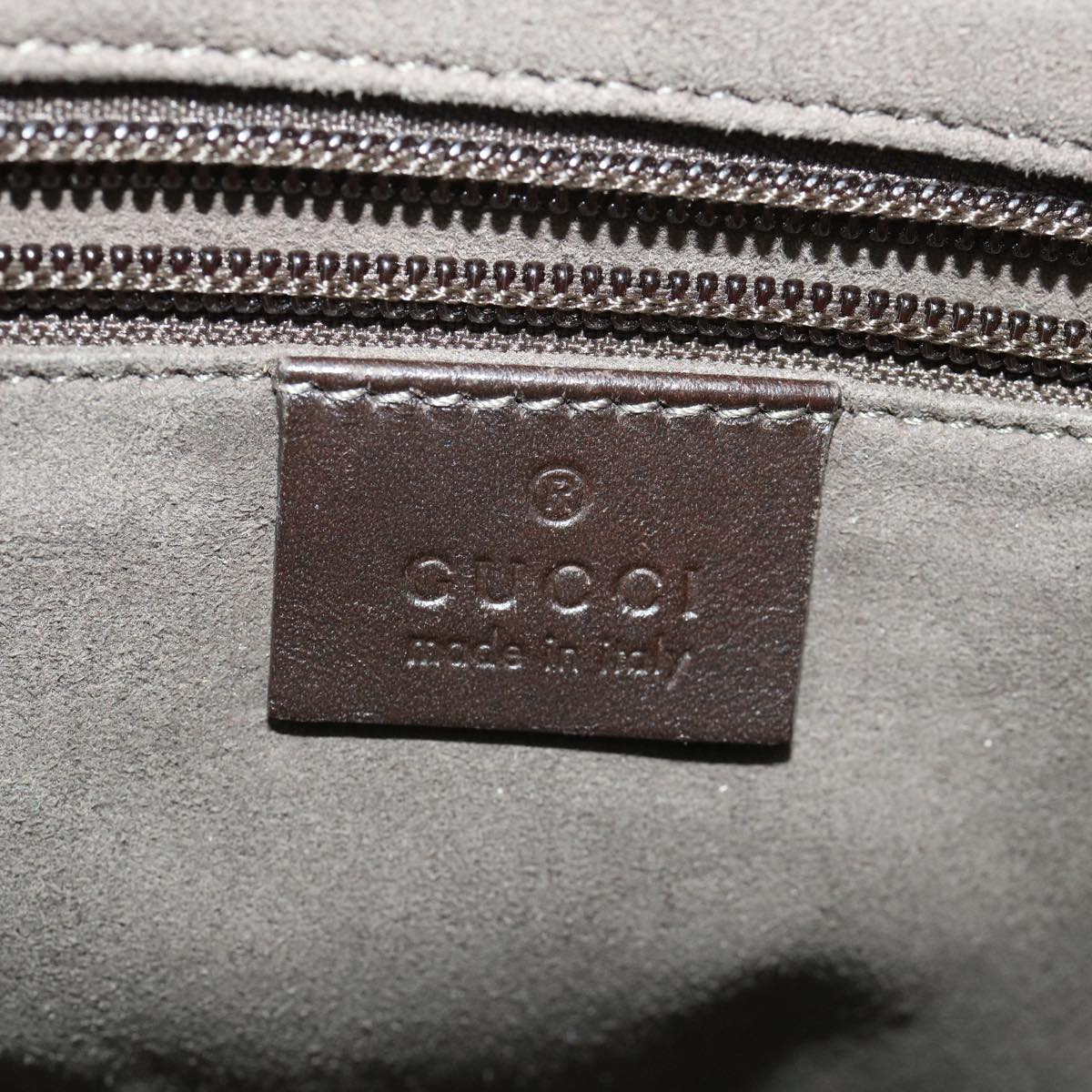 GUCCI GG Canvas Shoulder Bag PVC Leather Beige Dark Brown 406410 ki2534