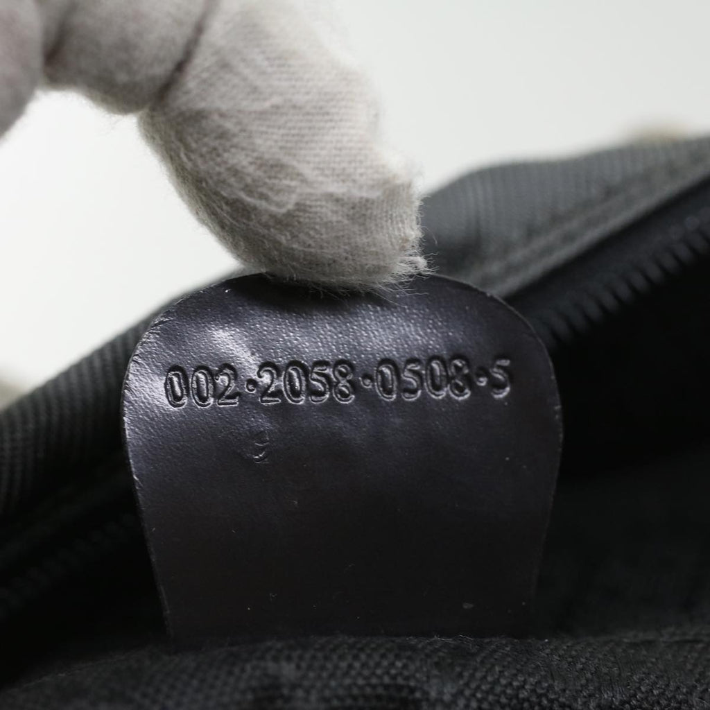 GUCCI Bamboo Hand Bag Nylon Gray ki2537