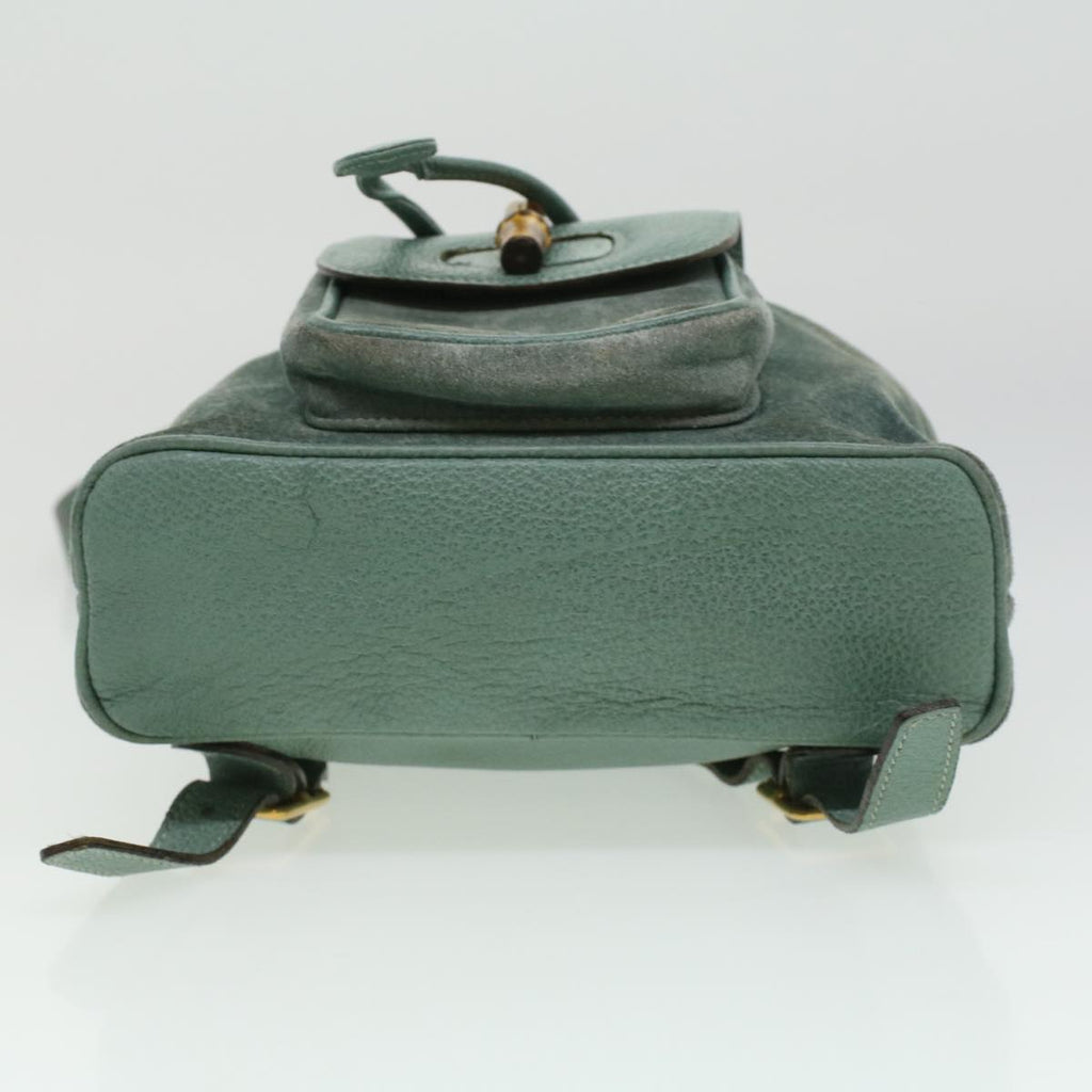 GUCCI Backpack Suede Light Blue ki2563