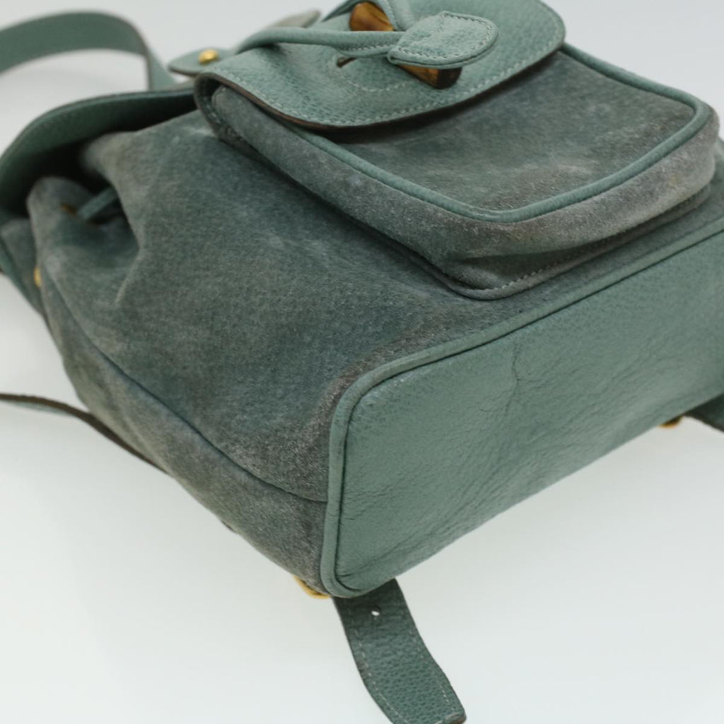 GUCCI Backpack Suede Light Blue ki2563
