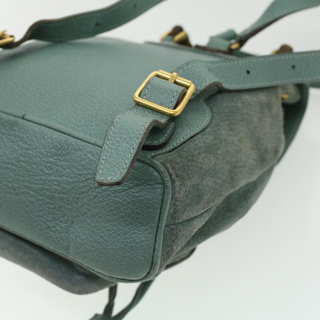 GUCCI Backpack Suede Light Blue ki2563