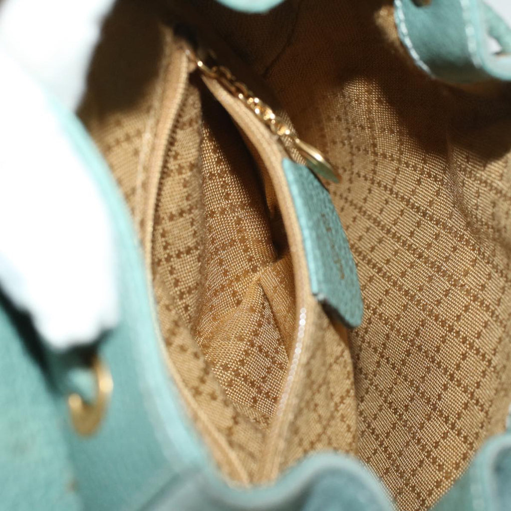 GUCCI Backpack Suede Light Blue ki2563