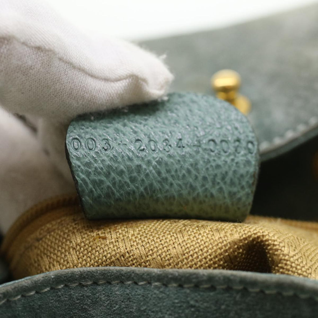 GUCCI Backpack Suede Light Blue ki2563
