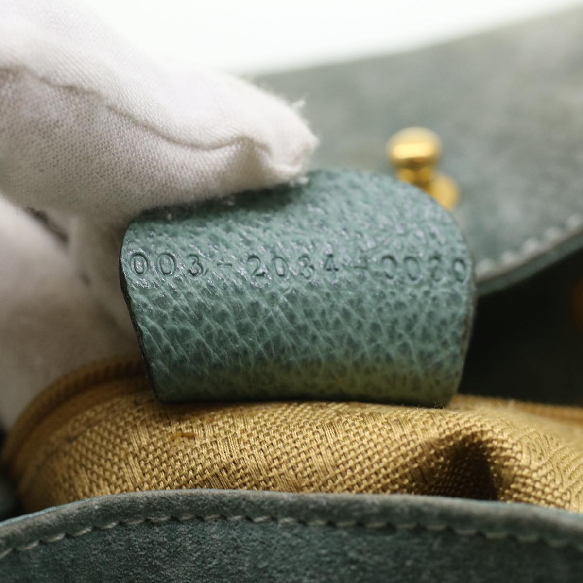 GUCCI Backpack Suede Light Blue ki2563