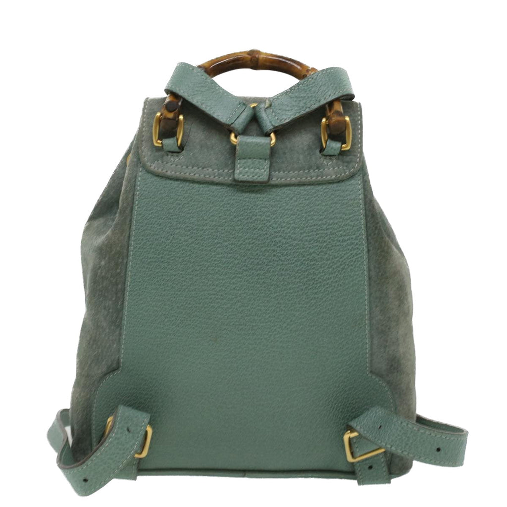 GUCCI Backpack Suede Light Blue ki2563