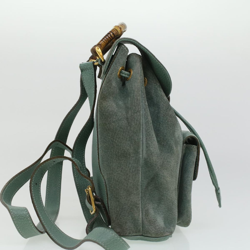 GUCCI Backpack Suede Light Blue ki2563