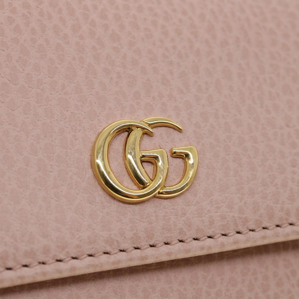 GUCCI GG Marmont Wallet Leather Pink 546584 ki2633