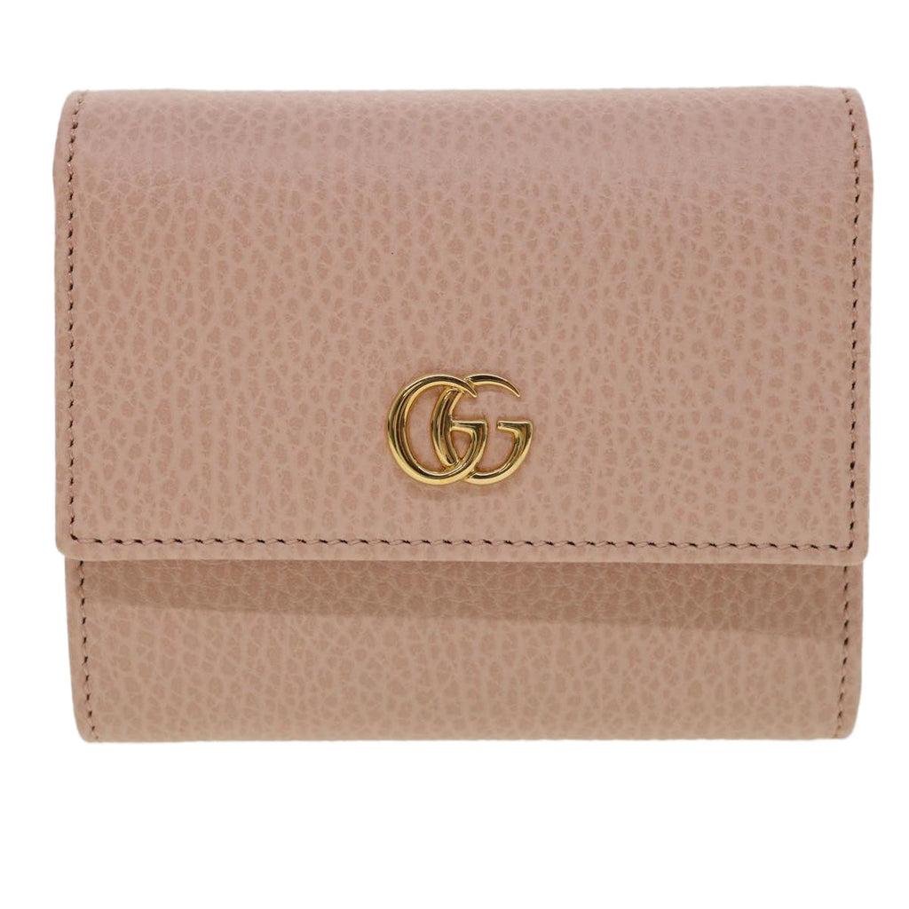 GUCCI GG Marmont Wallet Leather Pink 546584 ki2633