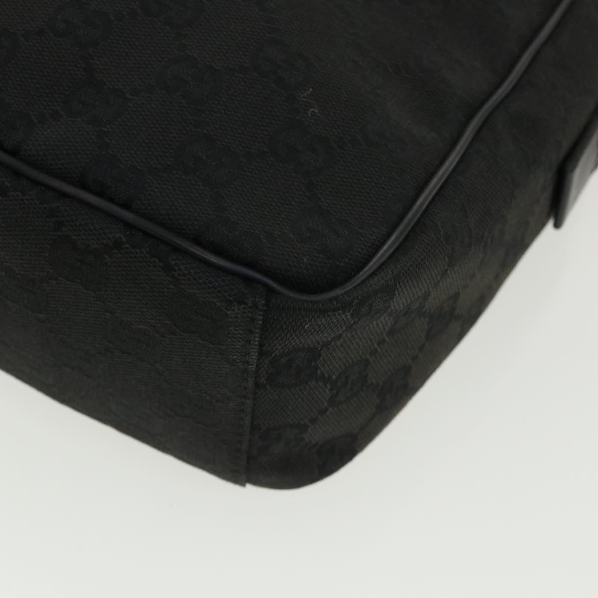 GUCCI GG Canvas Shoulder Bag Canvas Black 03136 ki2642
