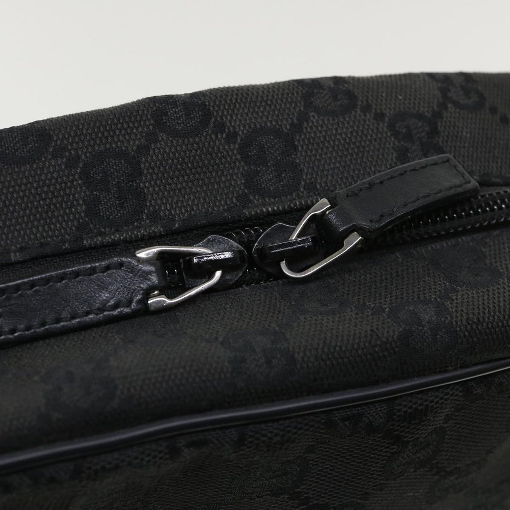 GUCCI GG Canvas Shoulder Bag Canvas Black 03136 ki2642