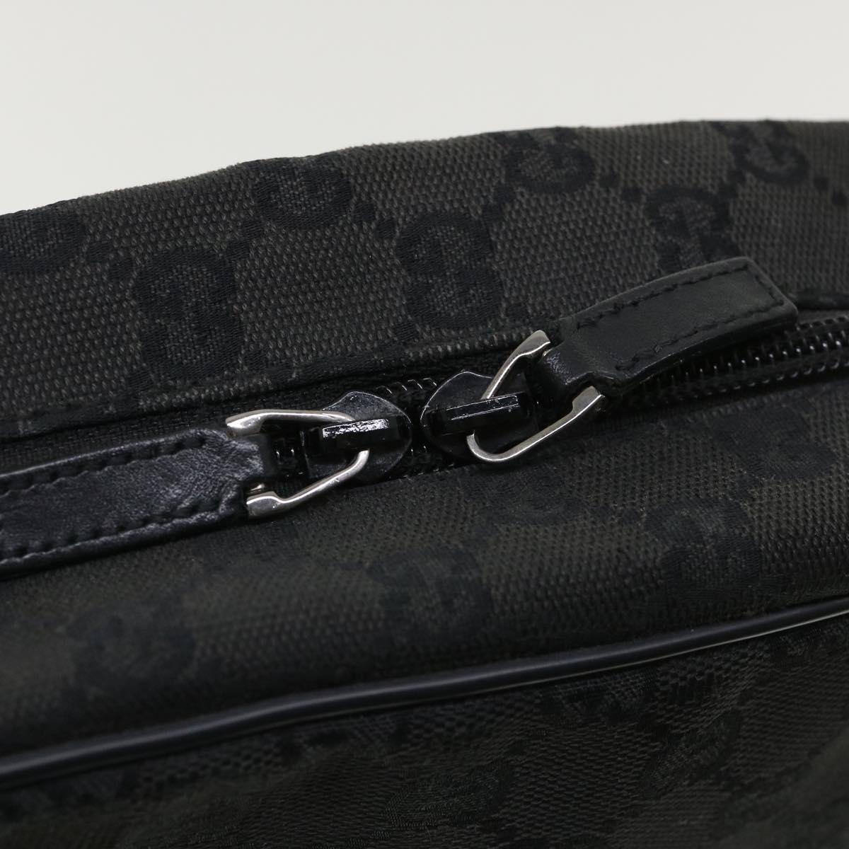 GUCCI GG Canvas Shoulder Bag Canvas Black 03136 ki2642