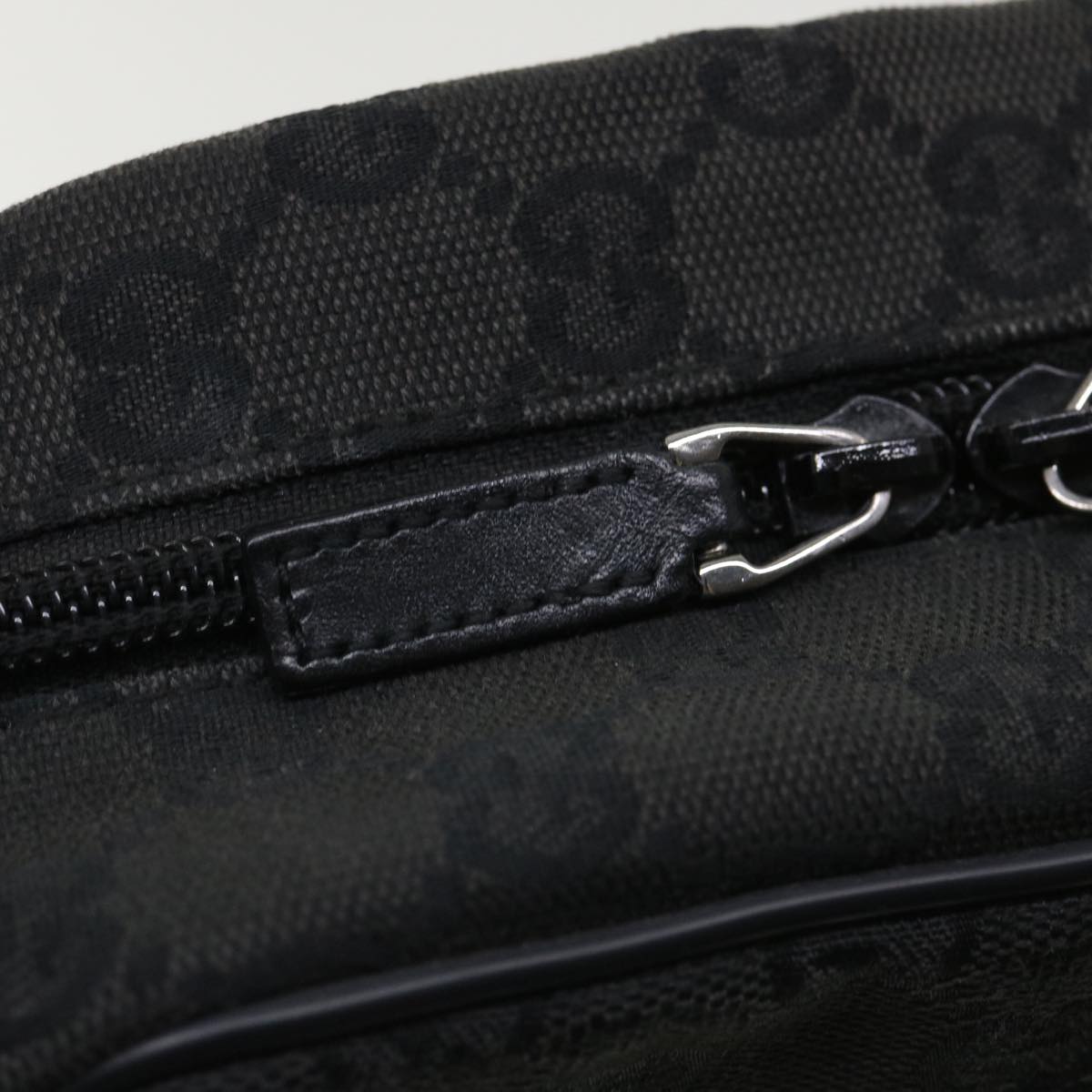GUCCI GG Canvas Shoulder Bag Canvas Black 03136 ki2642
