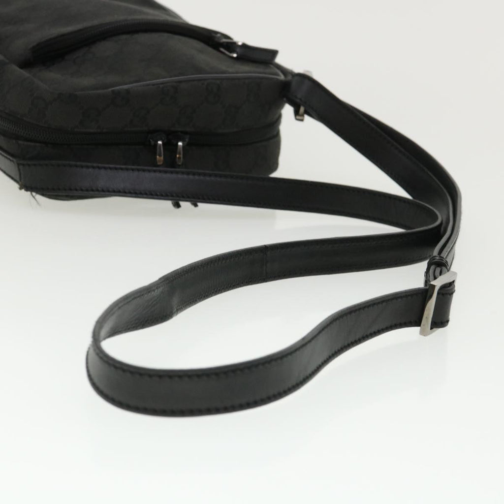 GUCCI GG Canvas Shoulder Bag Canvas Black 03136 ki2642