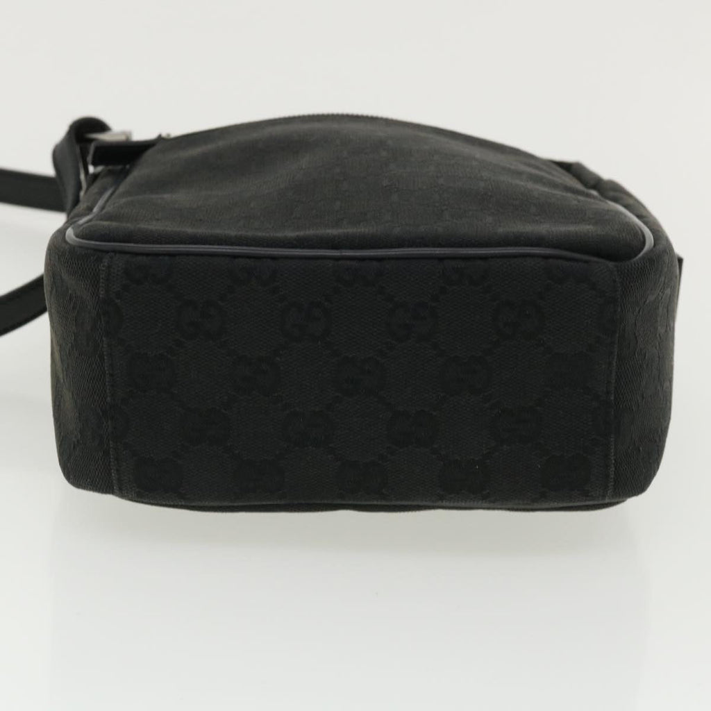 GUCCI GG Canvas Shoulder Bag Canvas Black 03136 ki2642