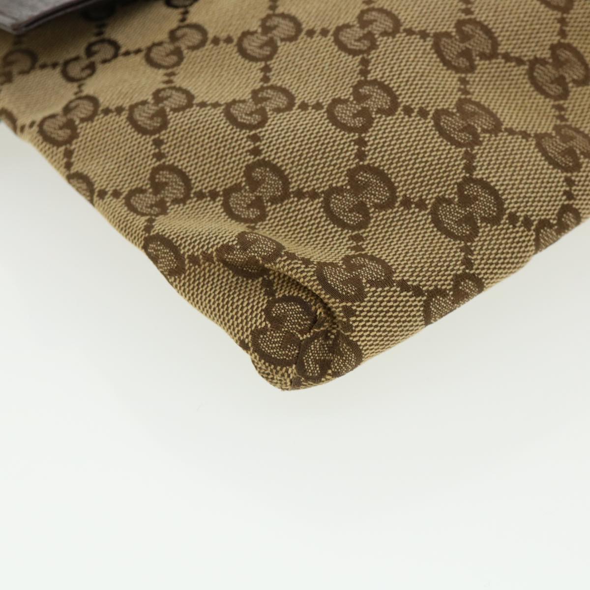 GUCCI Web Sherry Line GG Canvas Waist Bag Beige Green Red 28566 ki2644