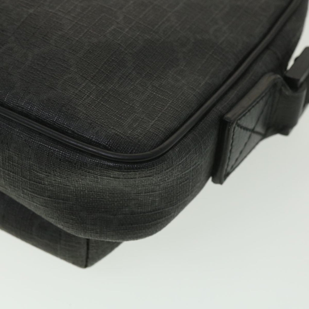 GUCCI GG Canvas Clutch Bag PVC Leather Black 162784 ki2694