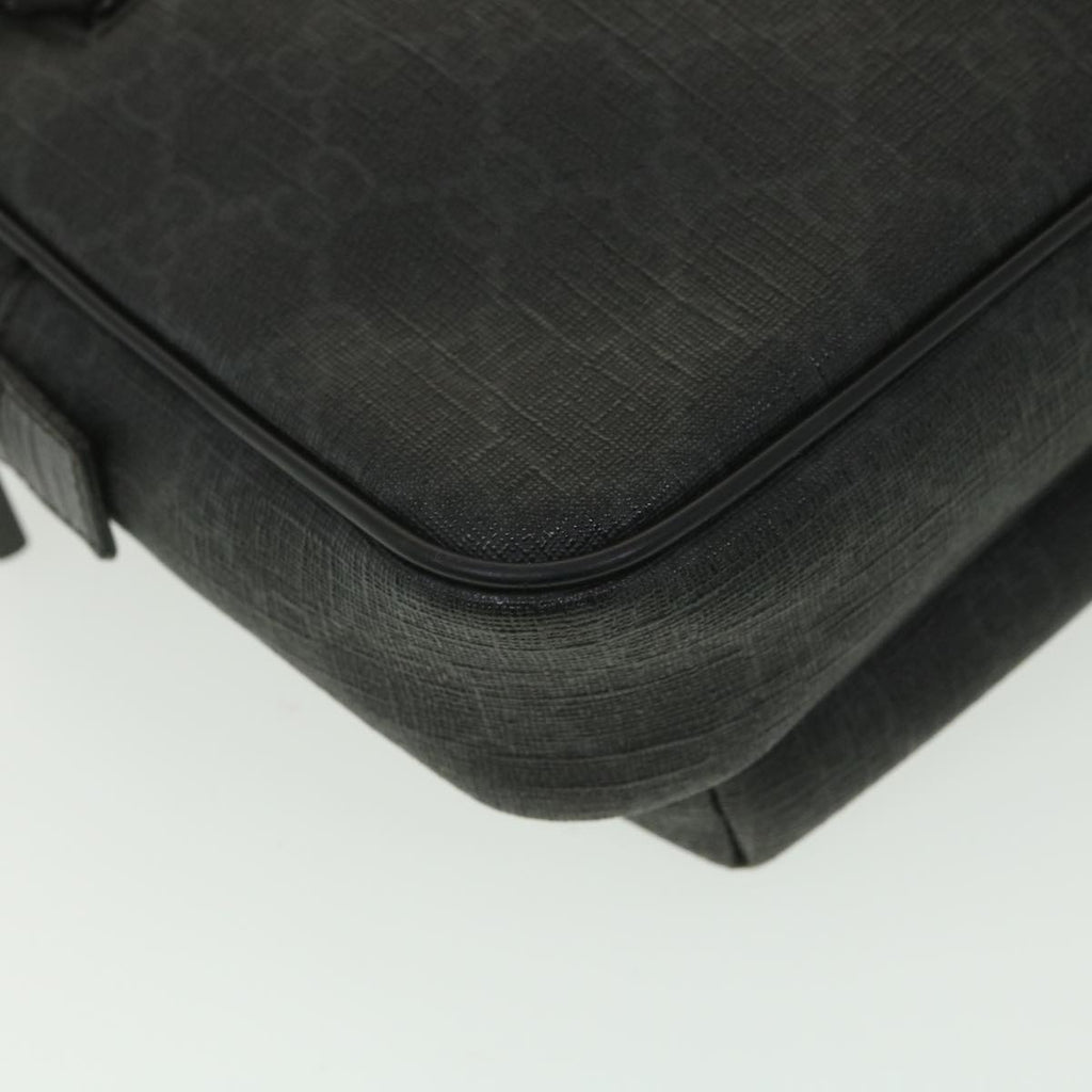GUCCI GG Canvas Clutch Bag PVC Leather Black 162784 ki2694