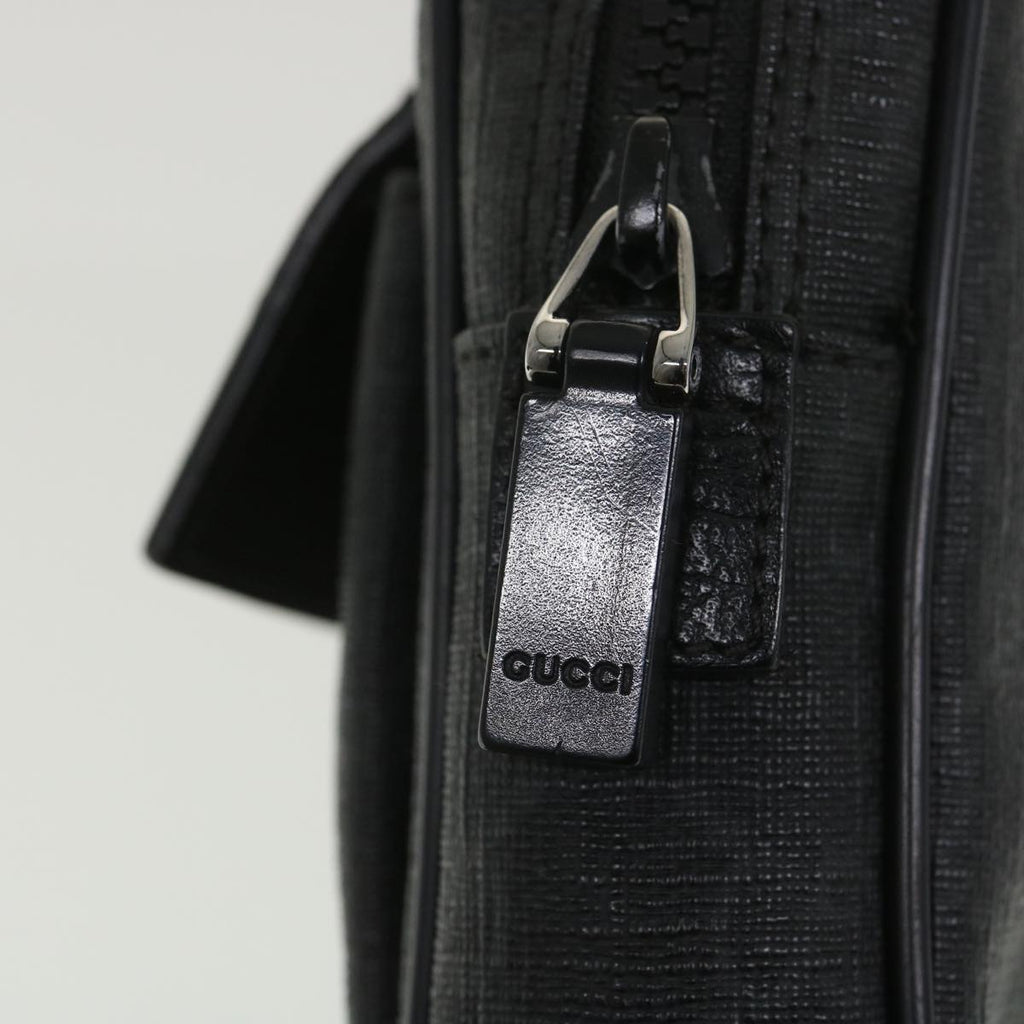 GUCCI GG Canvas Clutch Bag PVC Leather Black 162784 ki2694