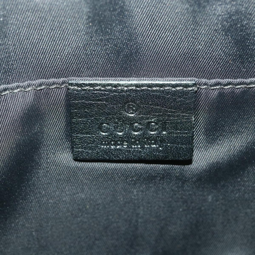 GUCCI GG Canvas Clutch Bag PVC Leather Black 162784 ki2694