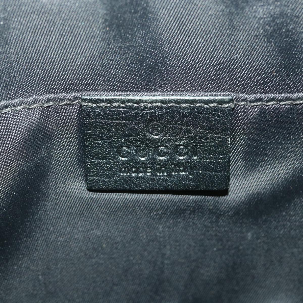 GUCCI GG Canvas Clutch Bag PVC Leather Black 162784 ki2694