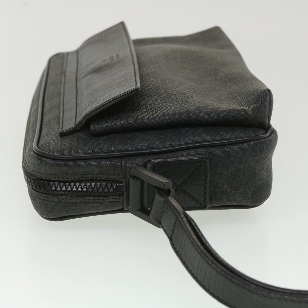 GUCCI GG Canvas Clutch Bag PVC Leather Black 162784 ki2694