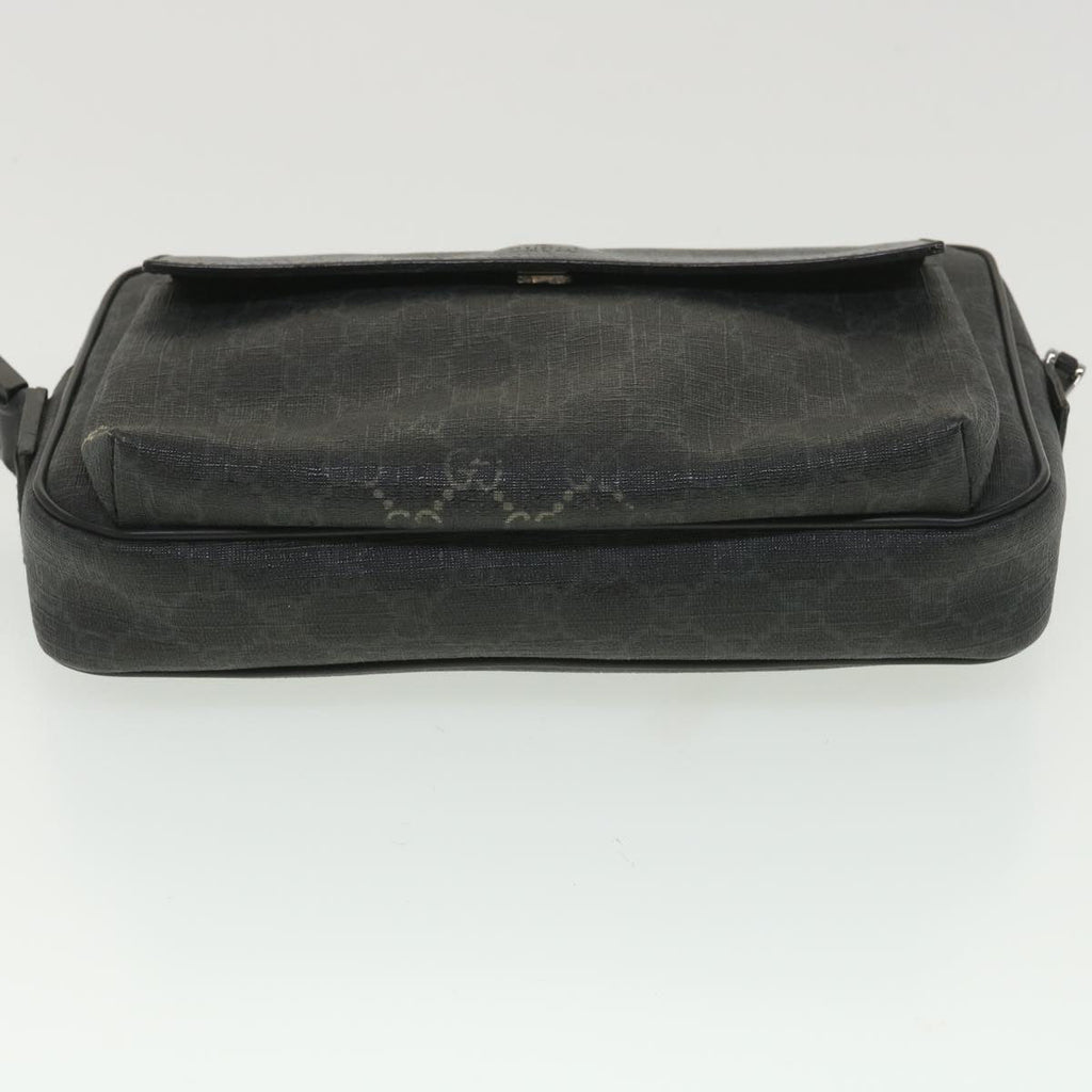 GUCCI GG Canvas Clutch Bag PVC Leather Black 162784 ki2694