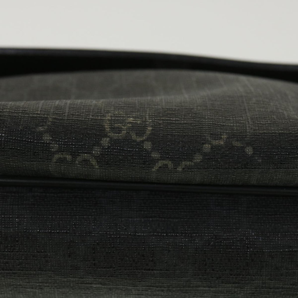 GUCCI GG Canvas Clutch Bag PVC Leather Black 162784 ki2694