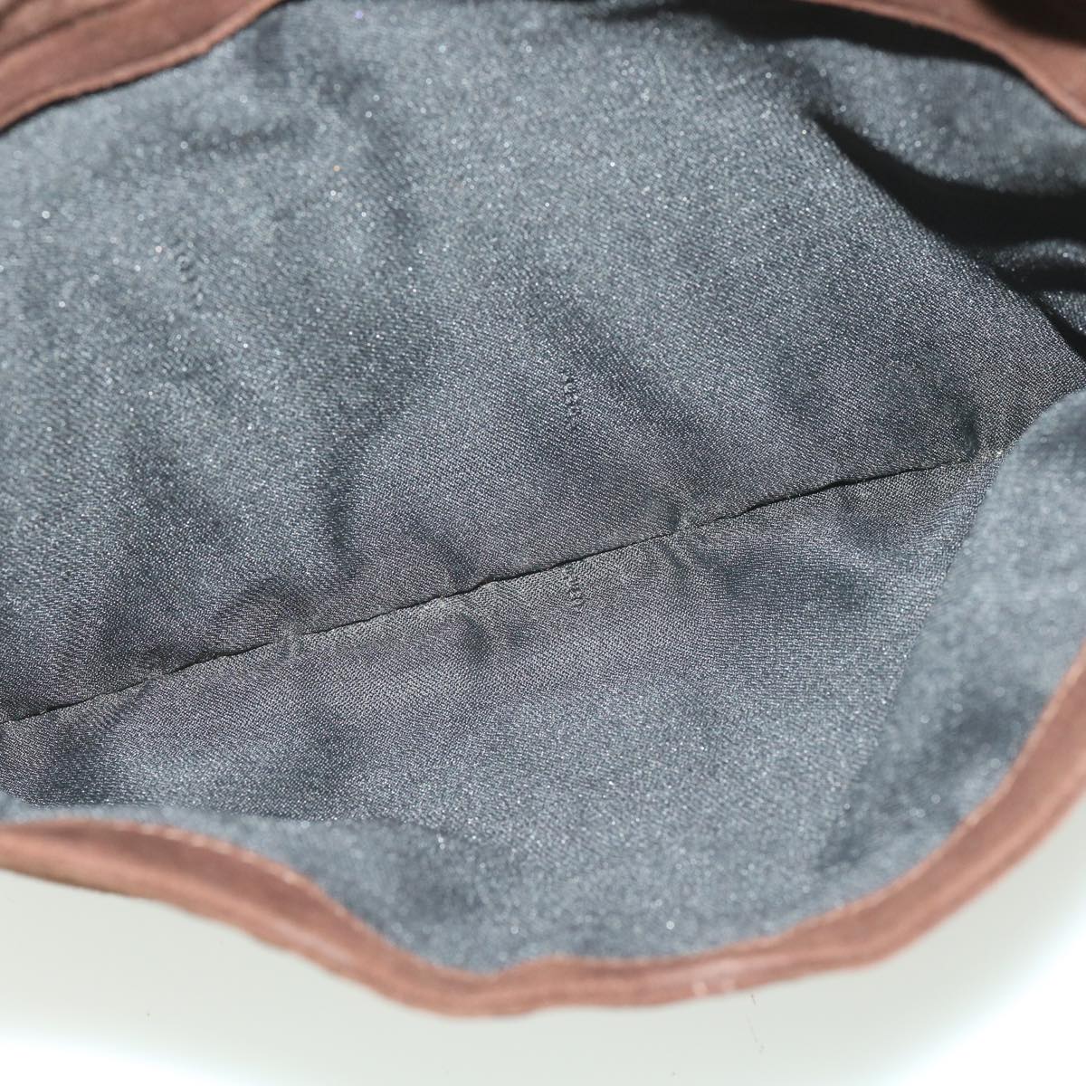 FENDI Mamma Baguette Shoulder Bag Suede Brown ki2706
