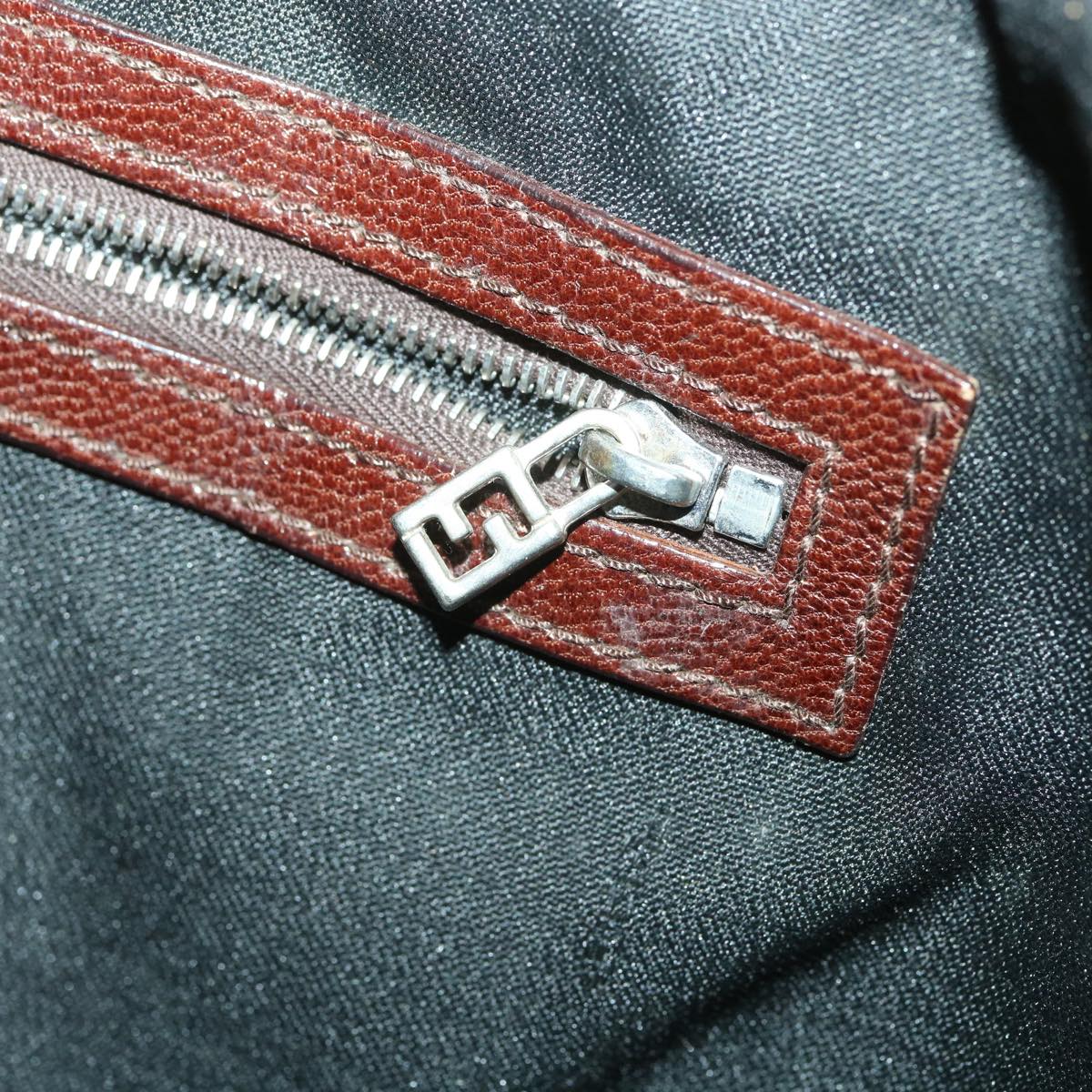 FENDI Mamma Baguette Shoulder Bag Suede Brown ki2706