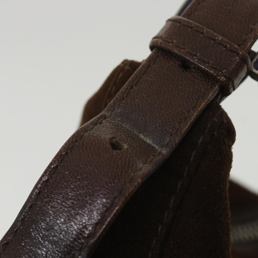 FENDI Mamma Baguette Shoulder Bag Suede Brown ki2706
