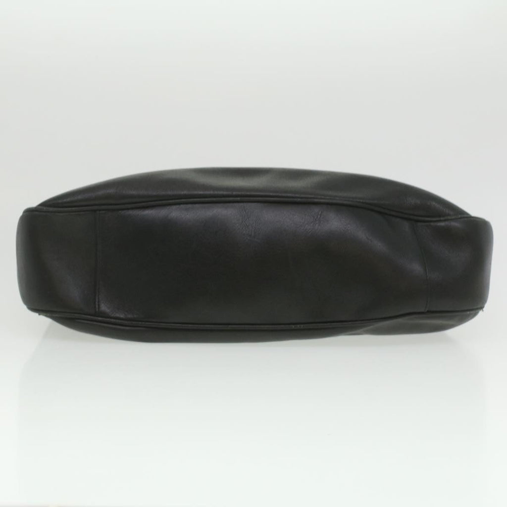 GUCCI Bamboo Shoulder Bag Leather 2way Black 001.1577.200047 ki2750