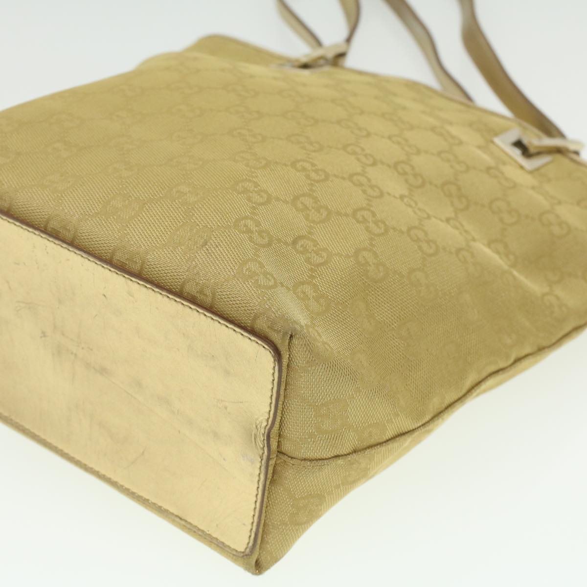 GUCCI GG Canvas Tote Bag Gold Tone 002.1099.001998 ki2751
