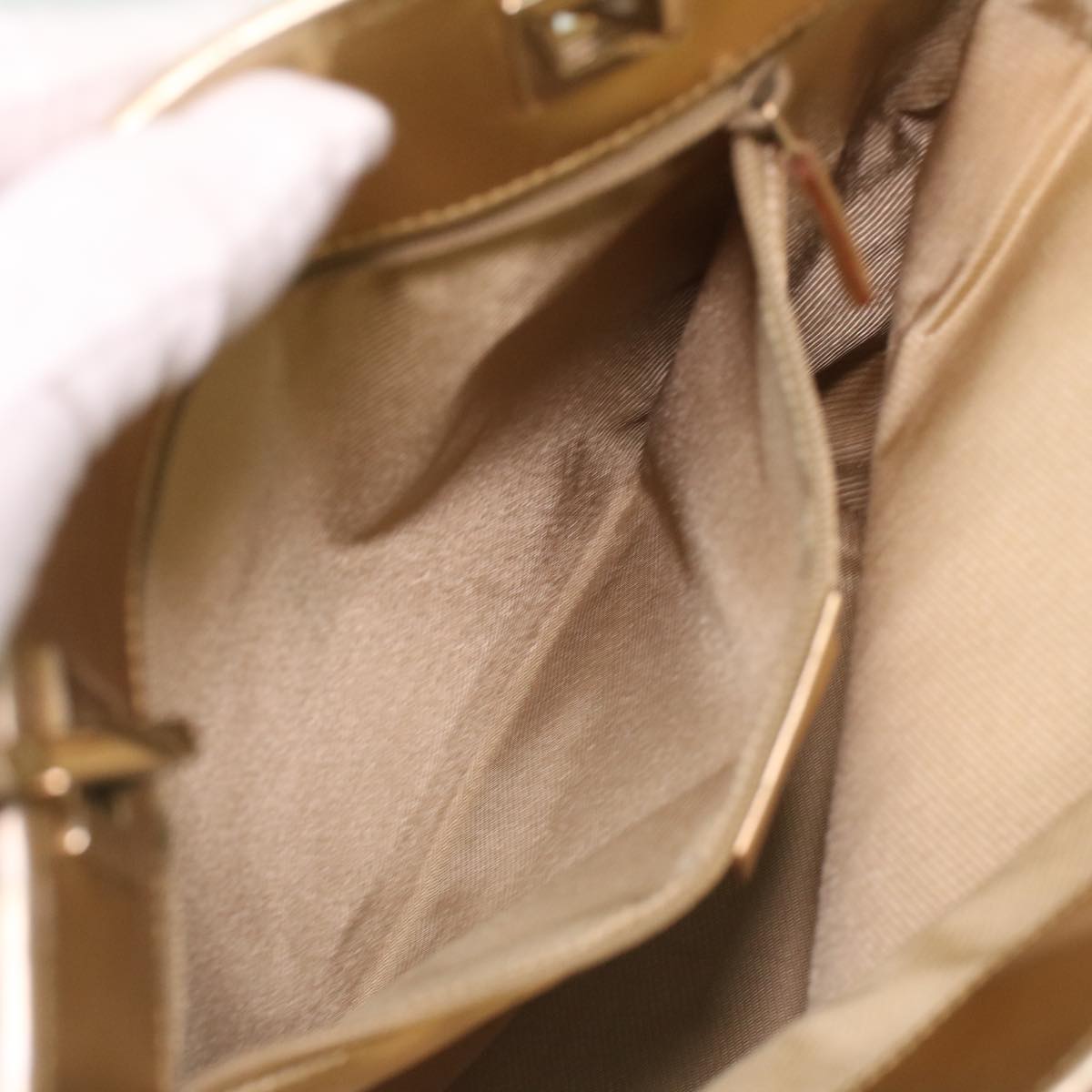 GUCCI GG Canvas Tote Bag Gold Tone 002.1099.001998 ki2751