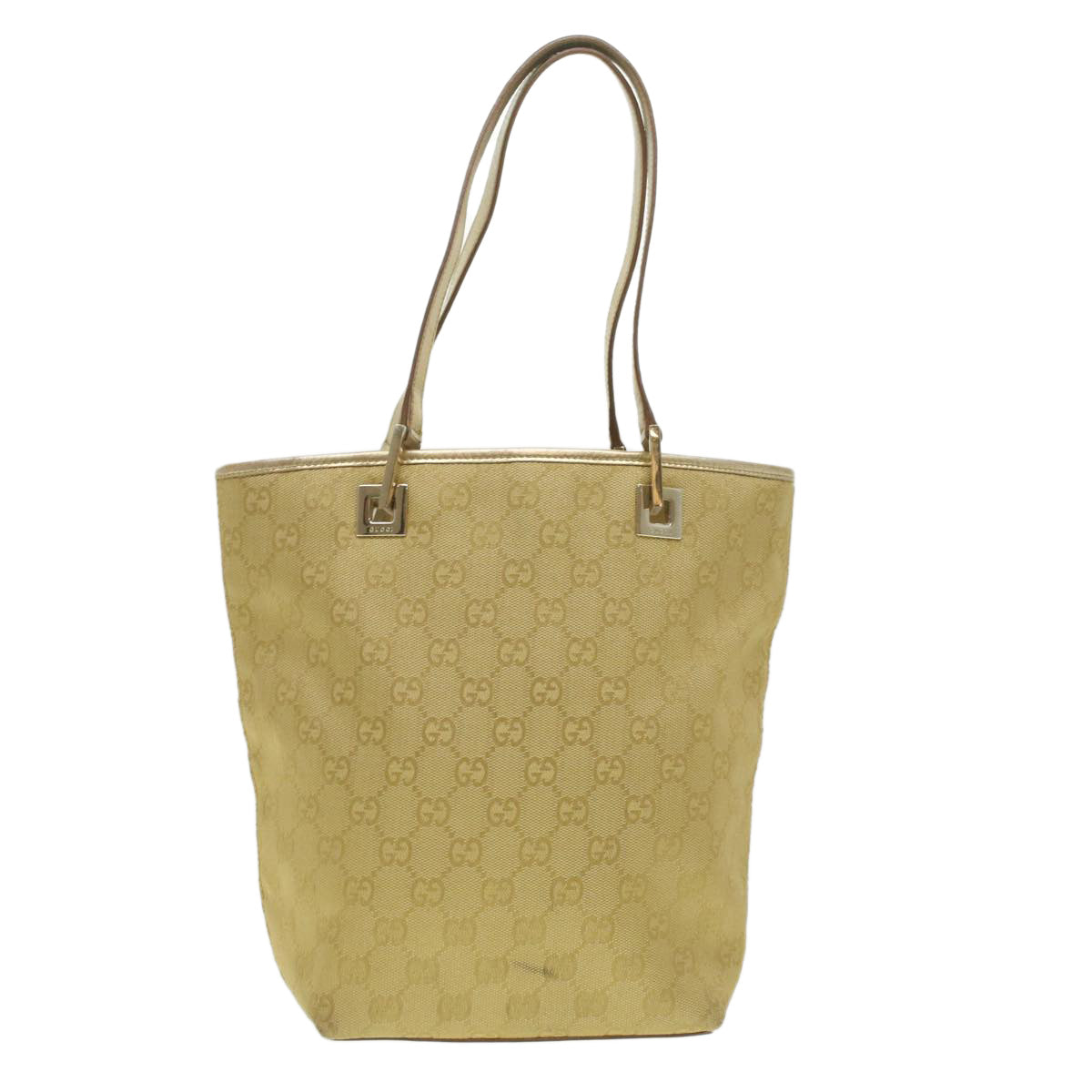 GUCCI GG Canvas Tote Bag Gold Tone 002.1099.001998 ki2751