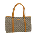 GUCCI GG Canvas Tote Bag PVC Leather Orange Beige 114595 ki2771