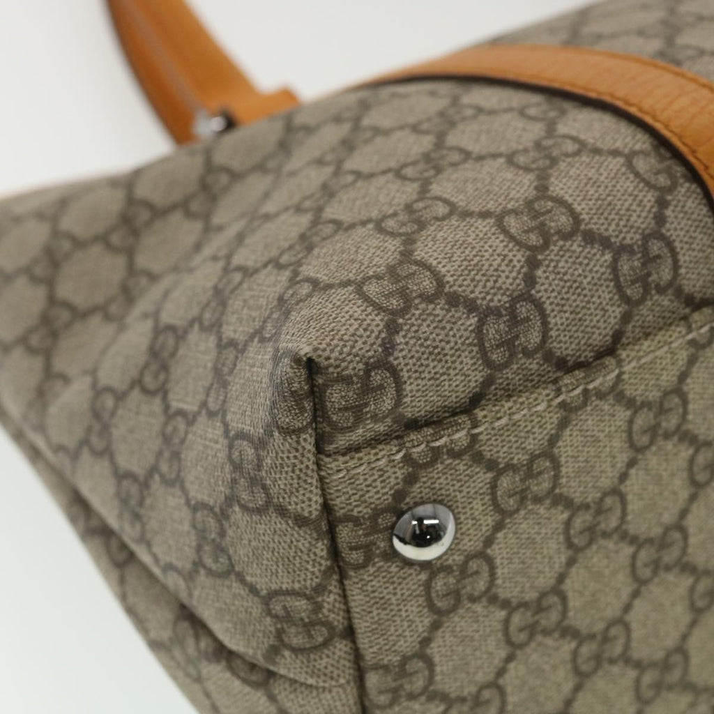GUCCI GG Canvas Tote Bag PVC Leather Orange Beige 114595 ki2771