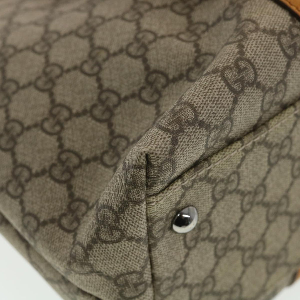 GUCCI GG Canvas Tote Bag PVC Leather Orange Beige 114595 ki2771