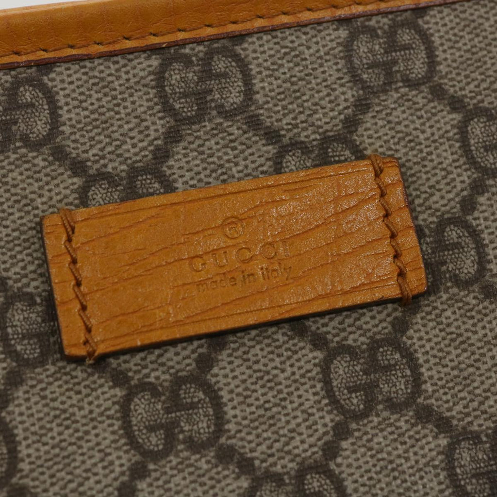 GUCCI GG Canvas Tote Bag PVC Leather Orange Beige 114595 ki2771