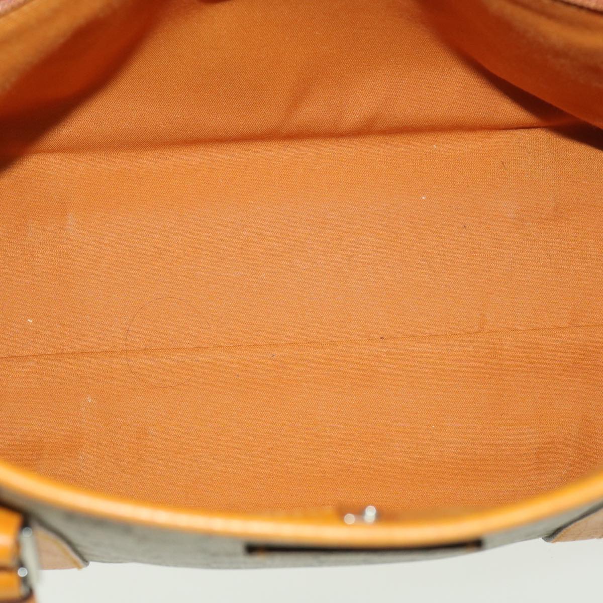 GUCCI GG Canvas Tote Bag PVC Leather Orange Beige 114595 ki2771