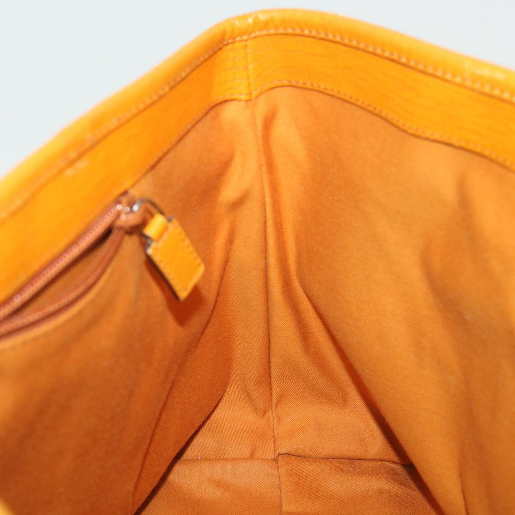 GUCCI GG Canvas Tote Bag PVC Leather Orange Beige 114595 ki2771