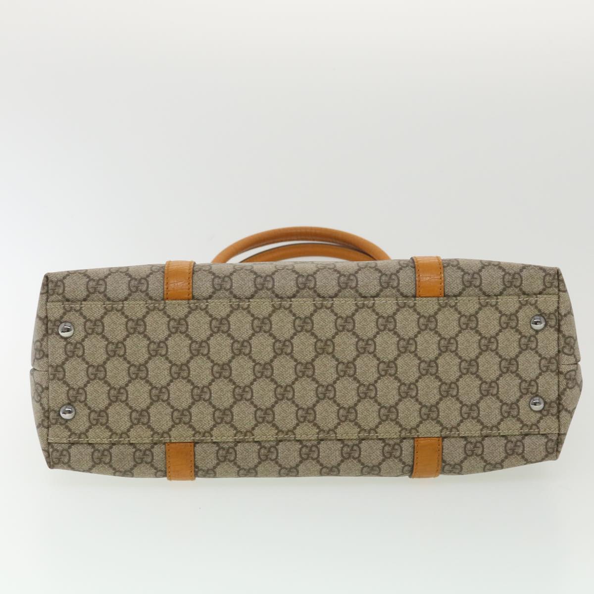 GUCCI GG Canvas Tote Bag PVC Leather Orange Beige 114595 ki2771