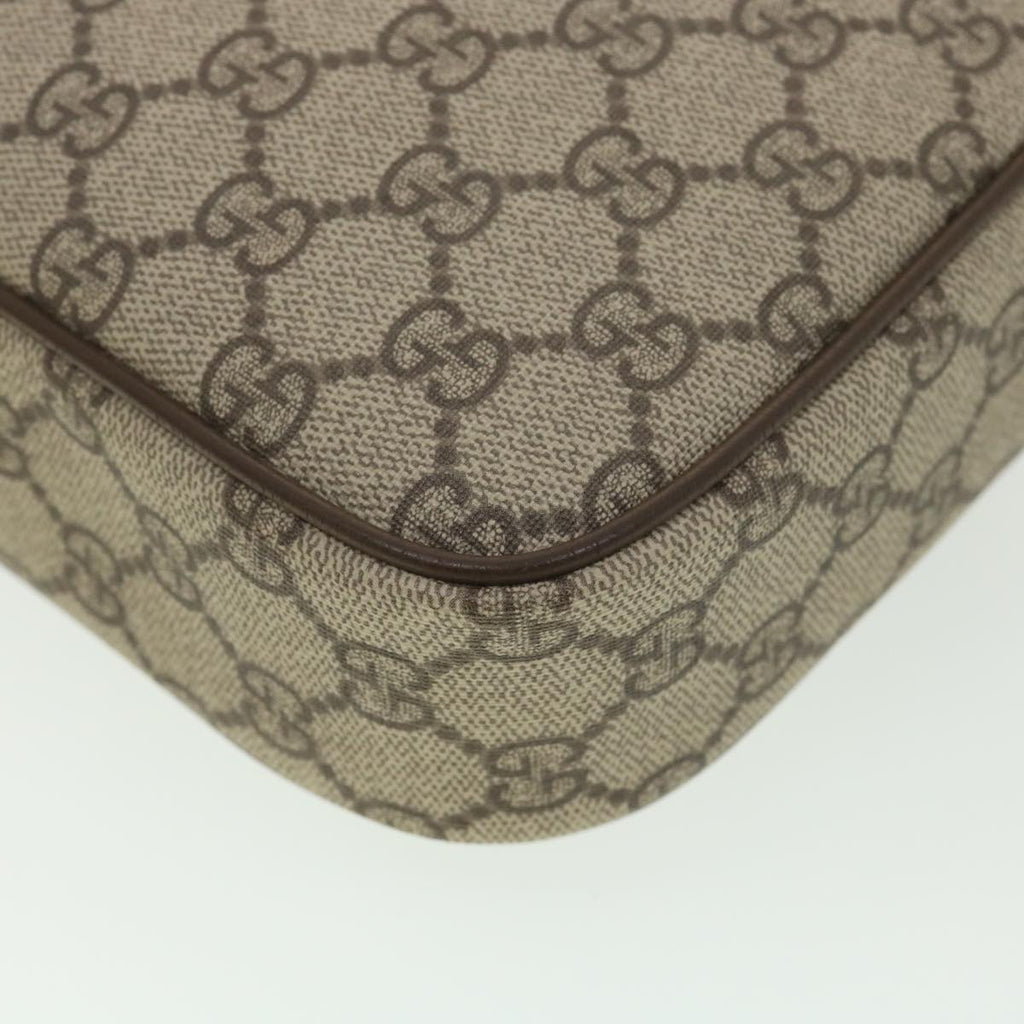 GUCCI GG Canvas Shoulder Bag PVC Leather Beige ki2776