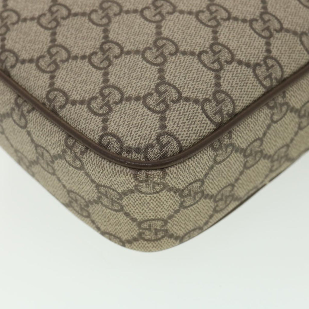 GUCCI GG Canvas Shoulder Bag PVC Leather Beige ki2776