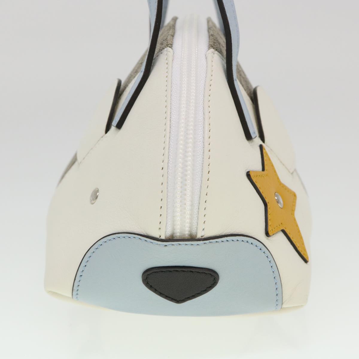 GUCCI GG Canvas Bear Hand Bag PVC Leather Beige ki2797